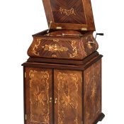 Baroque Music Box shown with storage cabinet